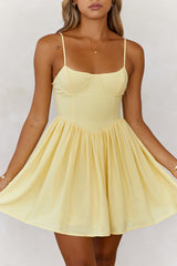 Magic Soul Mini Dress Lemon