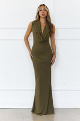 Vanity Nights Maxi Dress Olive