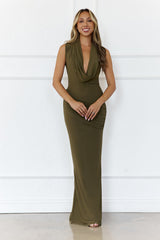 Vanity Nights Maxi Dress Olive