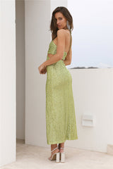 Standing Out Maxi Dress Green