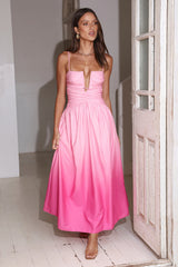 Dipped In Love Midi Dress Pink