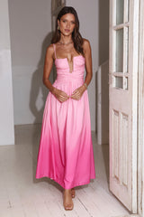 Dipped In Love Midi Dress Pink