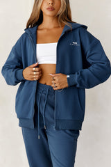 BASE Zip Up Chicago Hoodie Navy