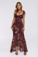 Closet Highlight Maxi Dress Burgundy