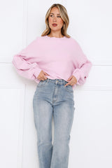 Snowing Outside Knit Sweater Lilac