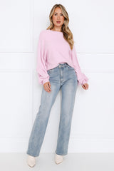 Snowing Outside Knit Sweater Lilac