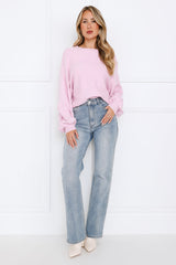 Snowing Outside Knit Sweater Lilac