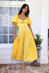Daytime Dance Maxi Dress Yellow