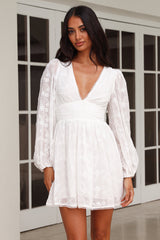 Flower Patch Mini Dress White