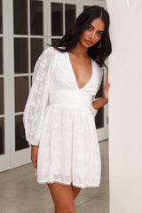 Flower Patch Mini Dress White
