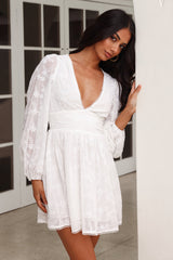 Flower Patch Mini Dress White