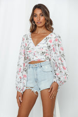 Parisian Chic Crop Top White