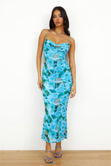 Vivid Colors Maxi Dress Blue Crush