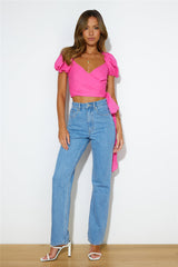 Puff Puff Crop Top Pink