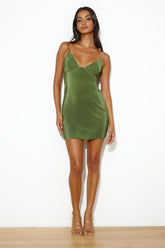 Pretty Picture Mini Dress Olive