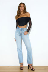 Focus On Her Crop Top Black
