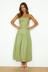 Picnics In The Park Maxi Dress Green