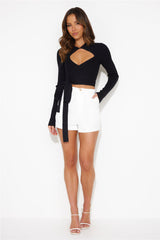 Making Progress Crop Top Black