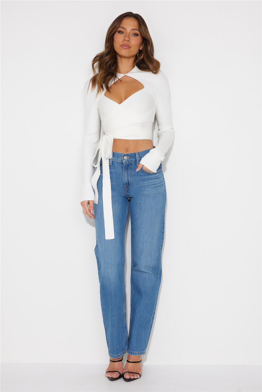 Making Progress Crop Top White