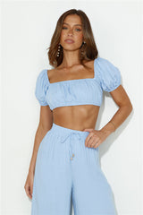 Totally Chill Crop Top Blue