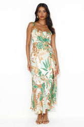 Season Of Flings Maxi Dress Green