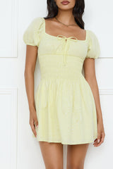 Soft Daylight Mini Dress Yellow