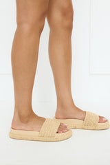 Quartilla Slides Natural Raffia