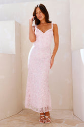 Glitz Diamond Midi Dress Pink