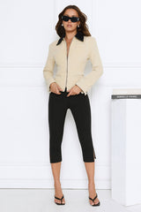 Leo Capri Onyx Pinstripe