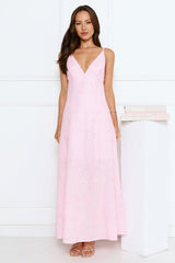 Soft Moonbeam Maxi Dress Pink