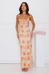 Every Detail Mesh Maxi Dress Mustard