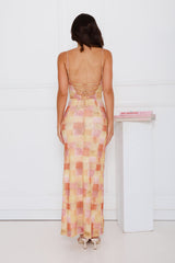 Every Detail Mesh Maxi Dress Mustard