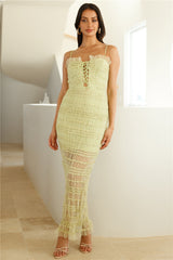 Perfectly You Mesh Maxi Dress Green
