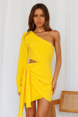 RUNAWAY Ava Mini Dress Yellow