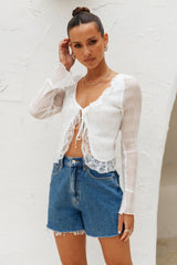 Sweetest Babe Crop Top White