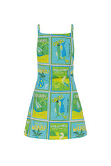 ALLEGRA MINI DRESS - ALOHA AQUA