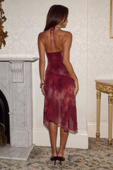 Angeline Handkerchief Mini Dress - Quinn Cherry