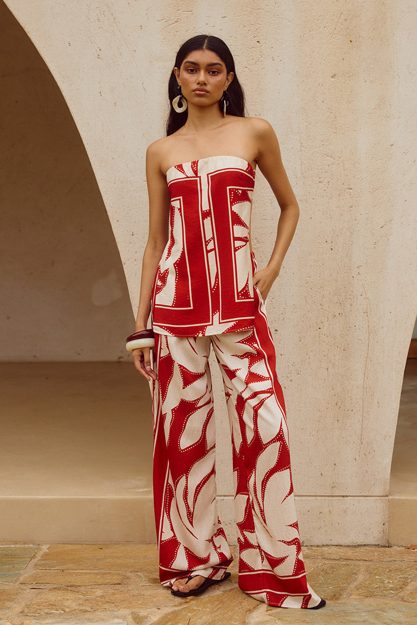 ARLETTE PALAZZO PANT - ARLETTE RED