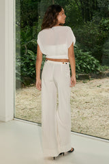 Carrine Boat Neck Top - Cream