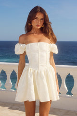 ELODIE MINI DRESS - IVORY