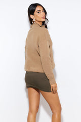 Winter Chill Knit Sweater Tan