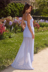 Kiata Ruffle Maxi Dress - Bluebell
