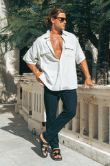 Kilian Shirt - White Pinstripe