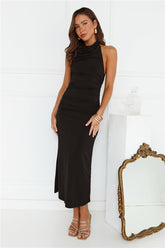 Original Fashionista High Neck Maxi Dress Black