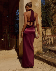 Liliette Halter Maxi Dress - Plum
