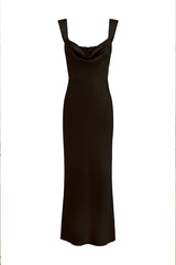 Margot Cowl Maxi Dress - Black