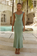 MARGOT COWL MAXI DRESS - SAGE