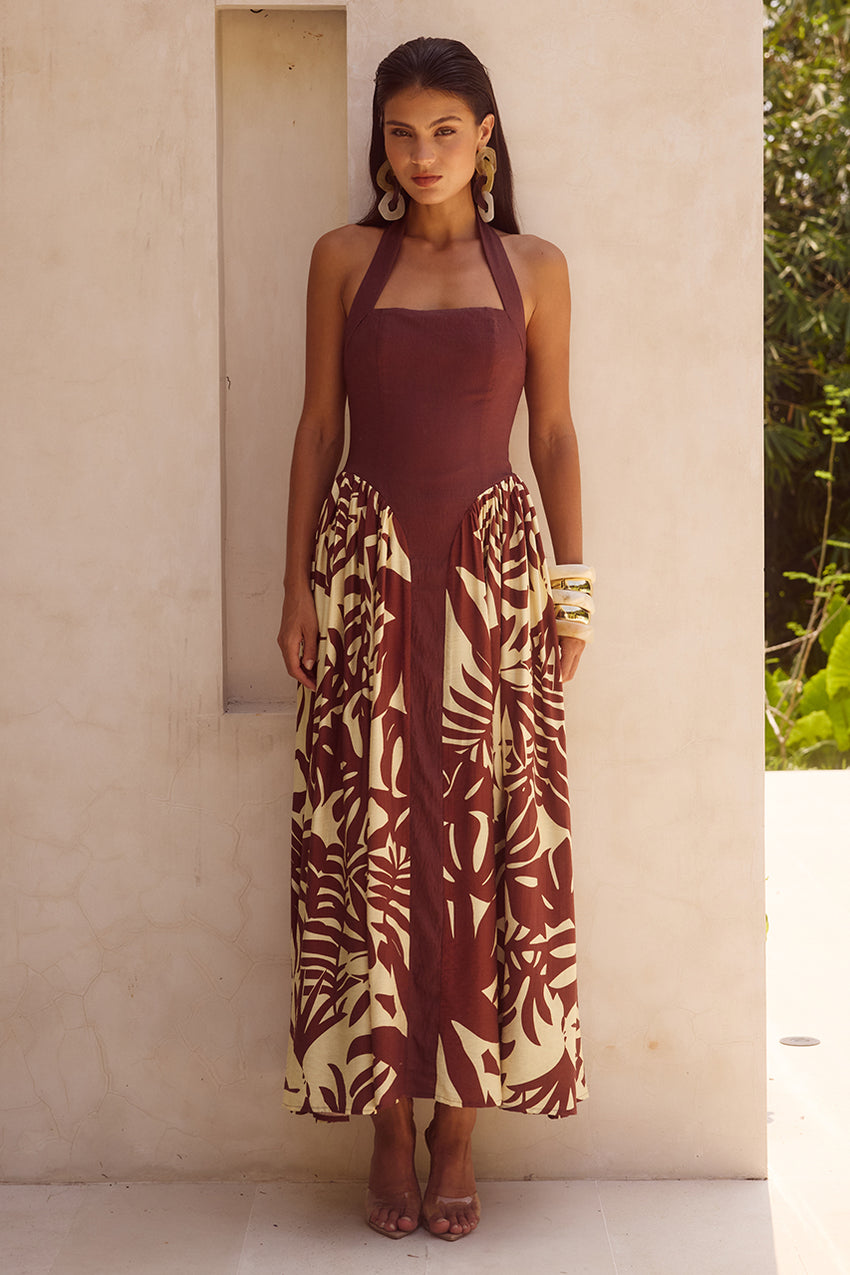 RASTIE MIDI DRESS - MATELO PRINT