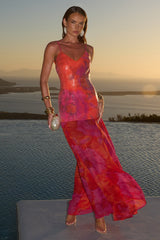 Tulia Low Back Maxi Dress - Suri Orange