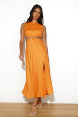 No Stopping Midi Dress Orange